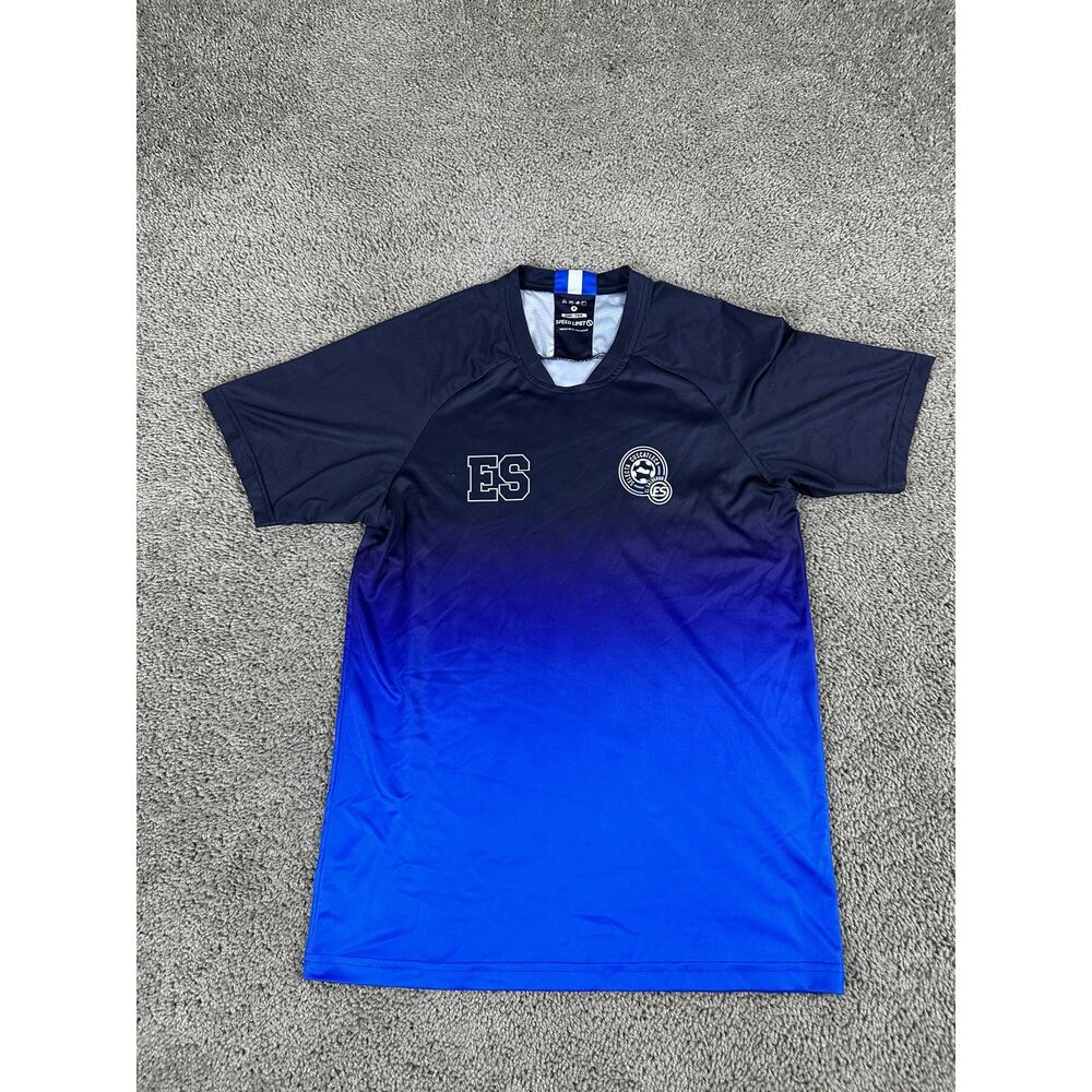 El Salvador Shirt Mens Small Blue Black Soccer Jersey ES Crest Training Fan
